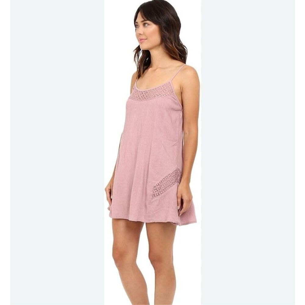 Ripcurl Dreamscape Tank Dress Beach Cover Up Dusty Rose Pink Size Large